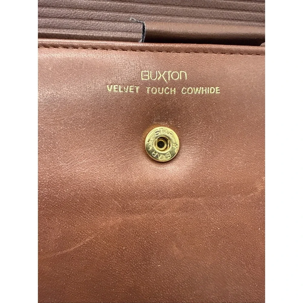 Buxton‎ Vintage Top Grain Cowhide Credit Card Wallet With Embossed Emblem